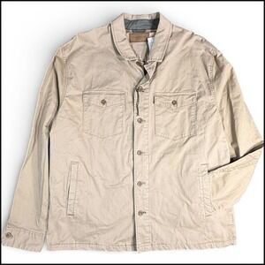 Clearwater Outfitters Men XXL Tan Chore Coat Workwear Canvas Utility Jacket Barn